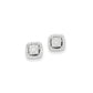 14K White Gold Real Diamond Post Earrings
