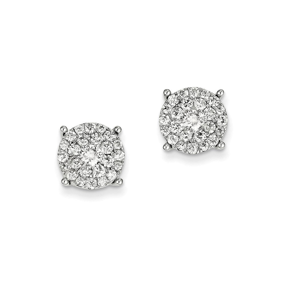14k White Gold Dia Earrings