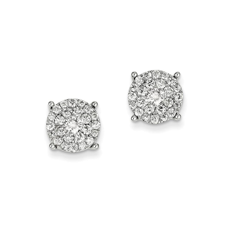 14k White Gold Dia Earrings