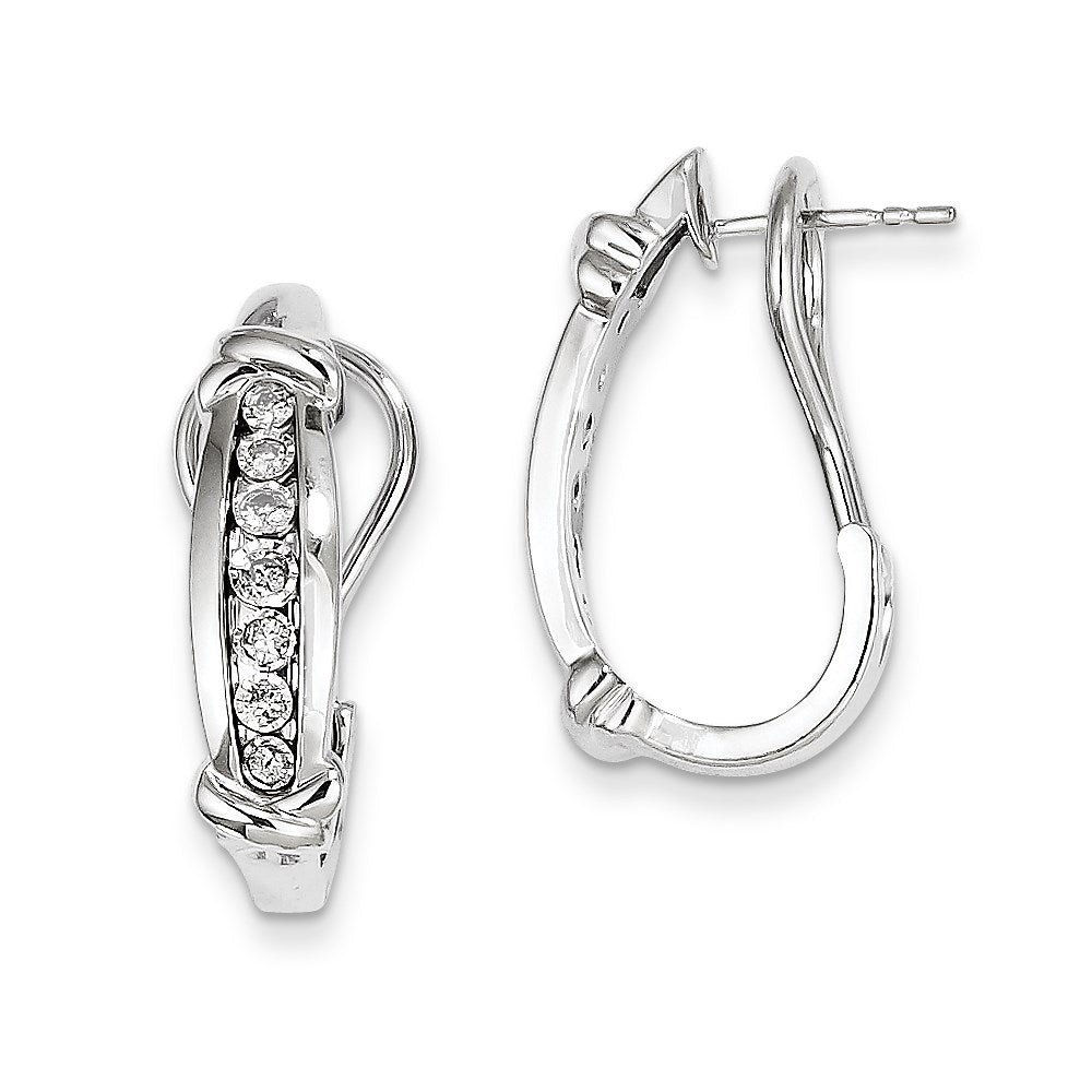 14k White Gold Dia Earrings