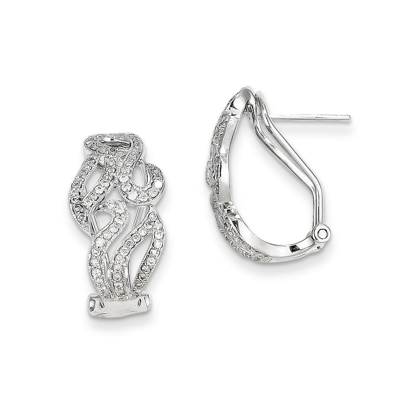 14k White Gold Dia Earrings
