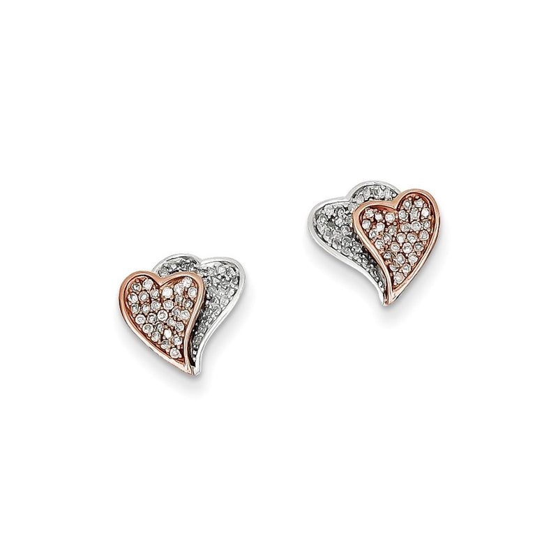 14k Yellow Gold TT Dia Earrings