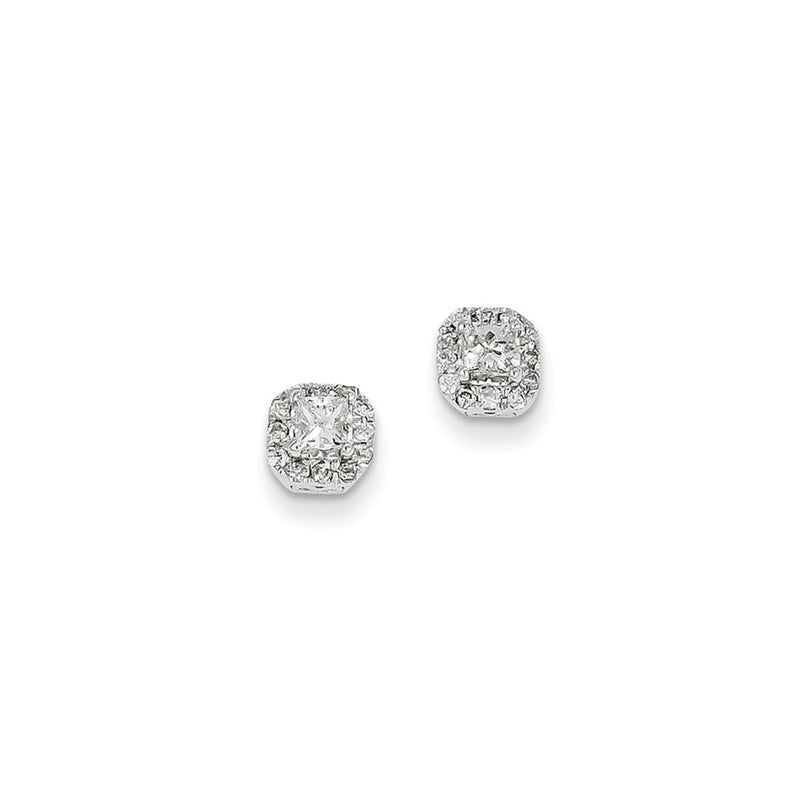 14k WG Dia Earrings