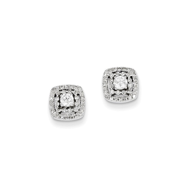 14k WG Dia Earrings