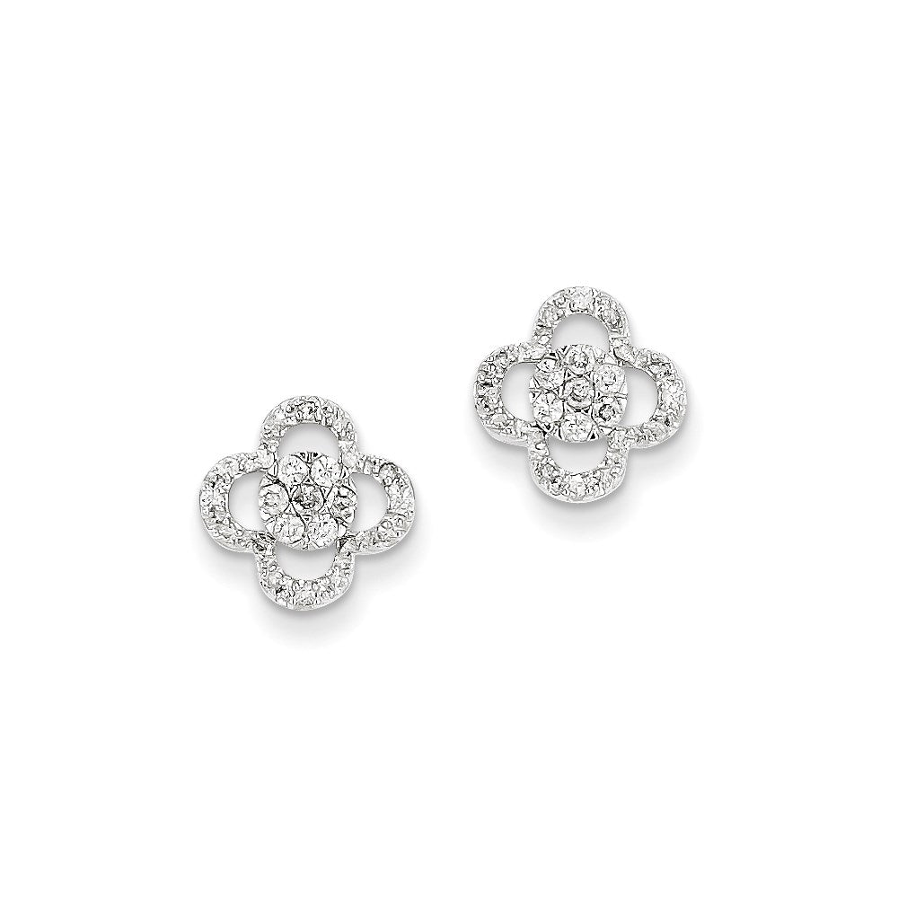 14k White Gold Dia Earrings