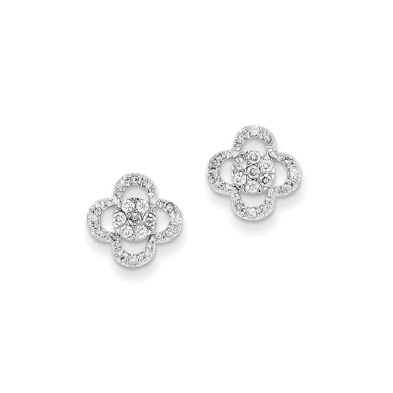 14k White Gold Dia Earrings