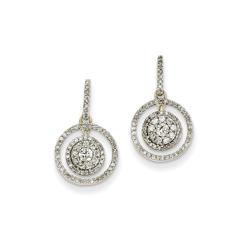 14k Yellow Gold WG Dia Earrings