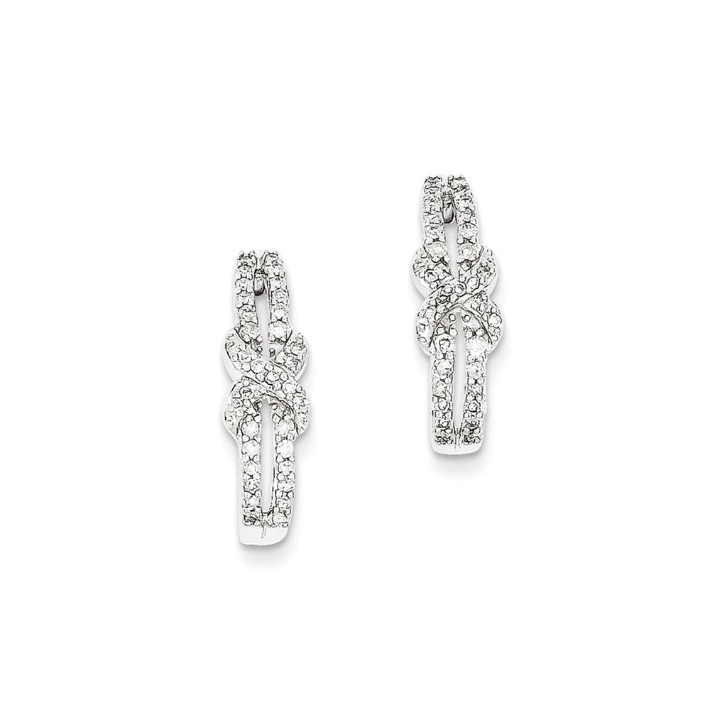 14k White Gold Dia Earrings