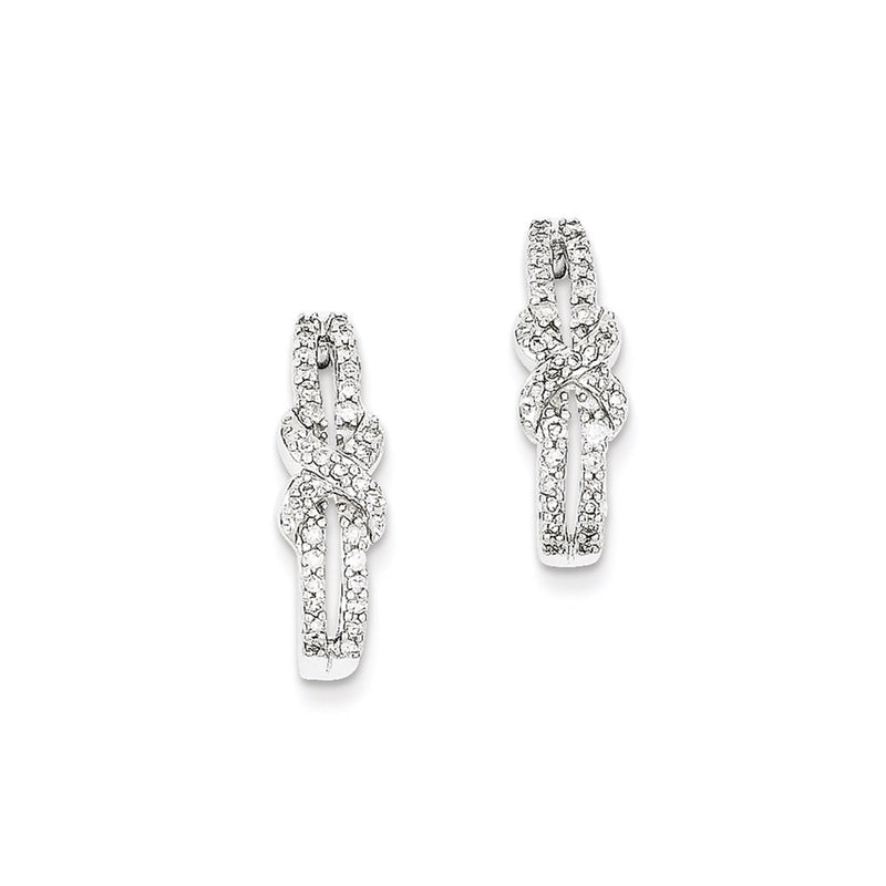 14k White Gold Dia Earrings
