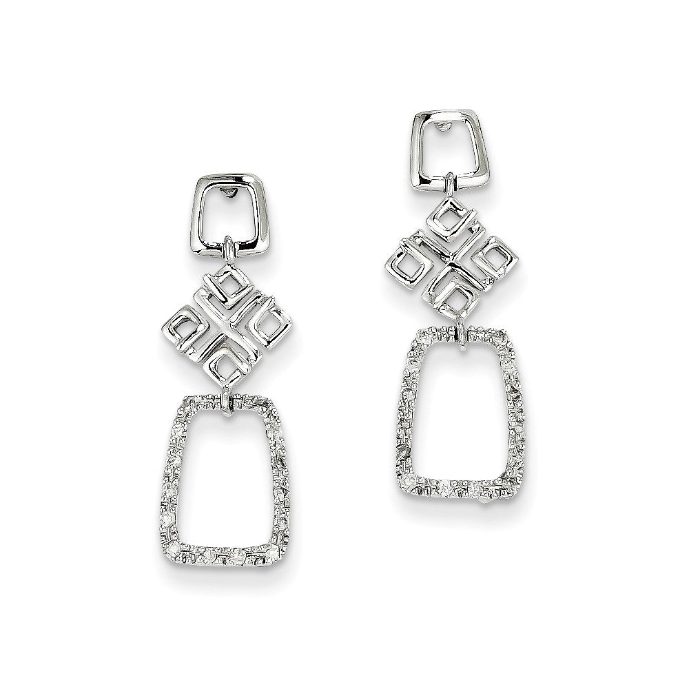 14k White Gold Dia Earrings