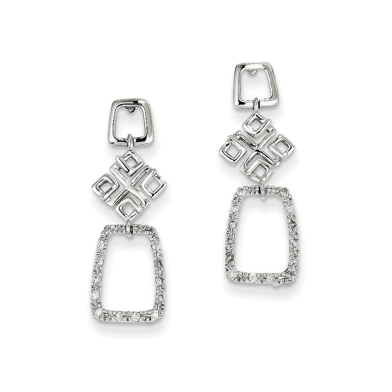 14k White Gold Dia Earrings