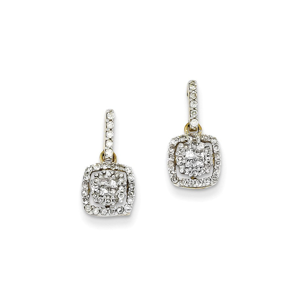 14k Yellow Gold Dia Earrings