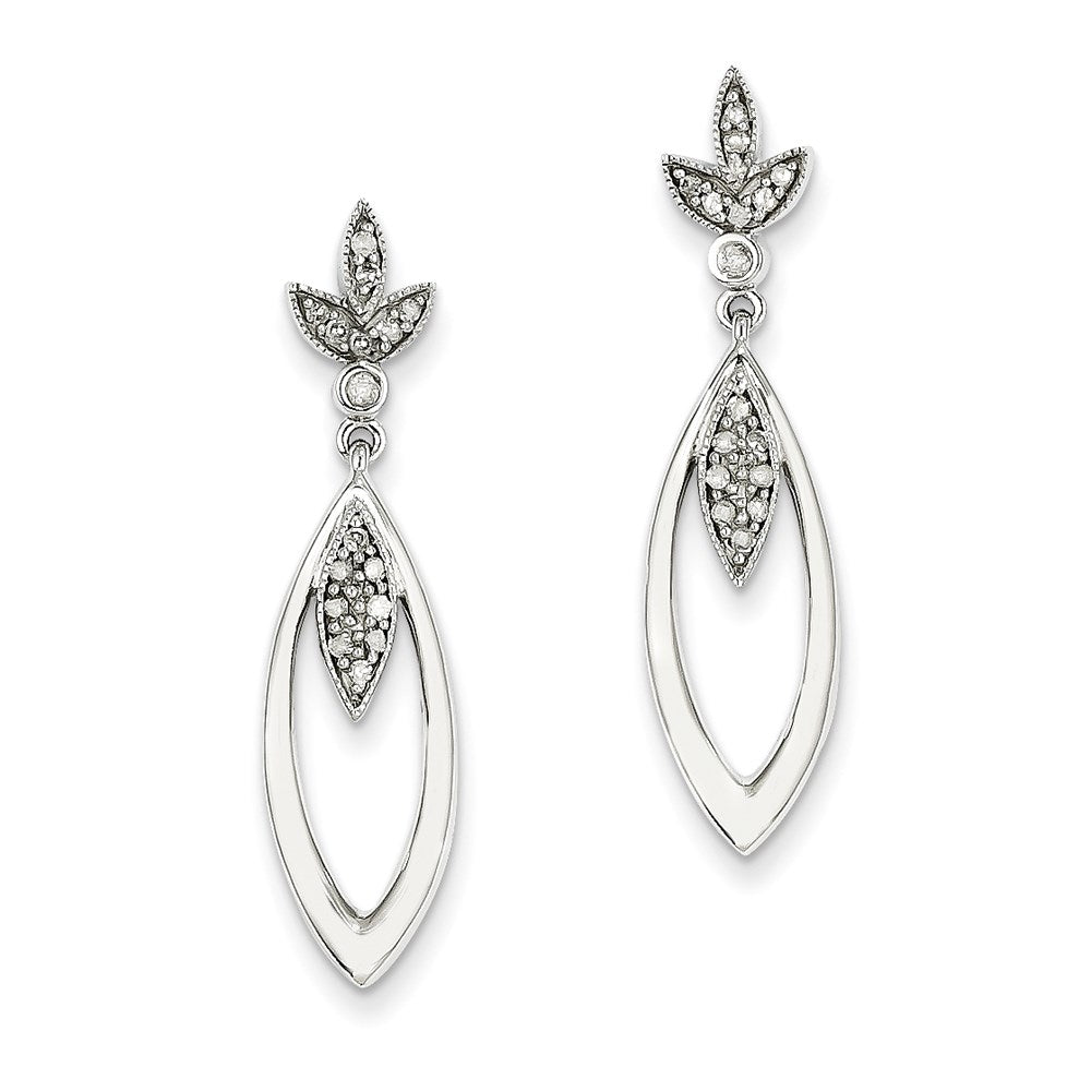 14k White Gold Dia Earrings