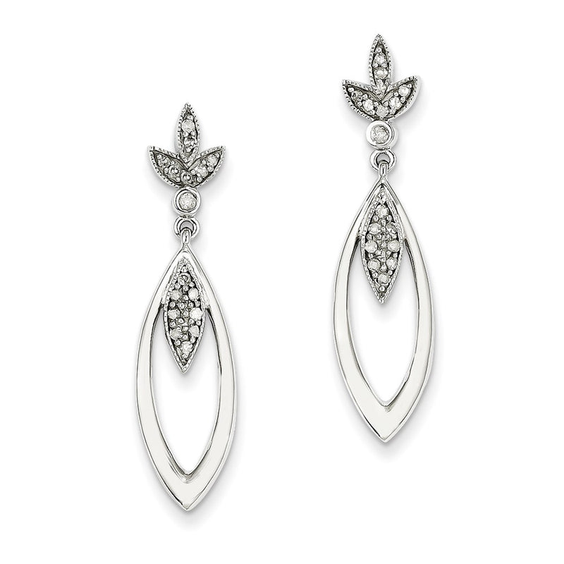 14k White Gold Dia Earrings