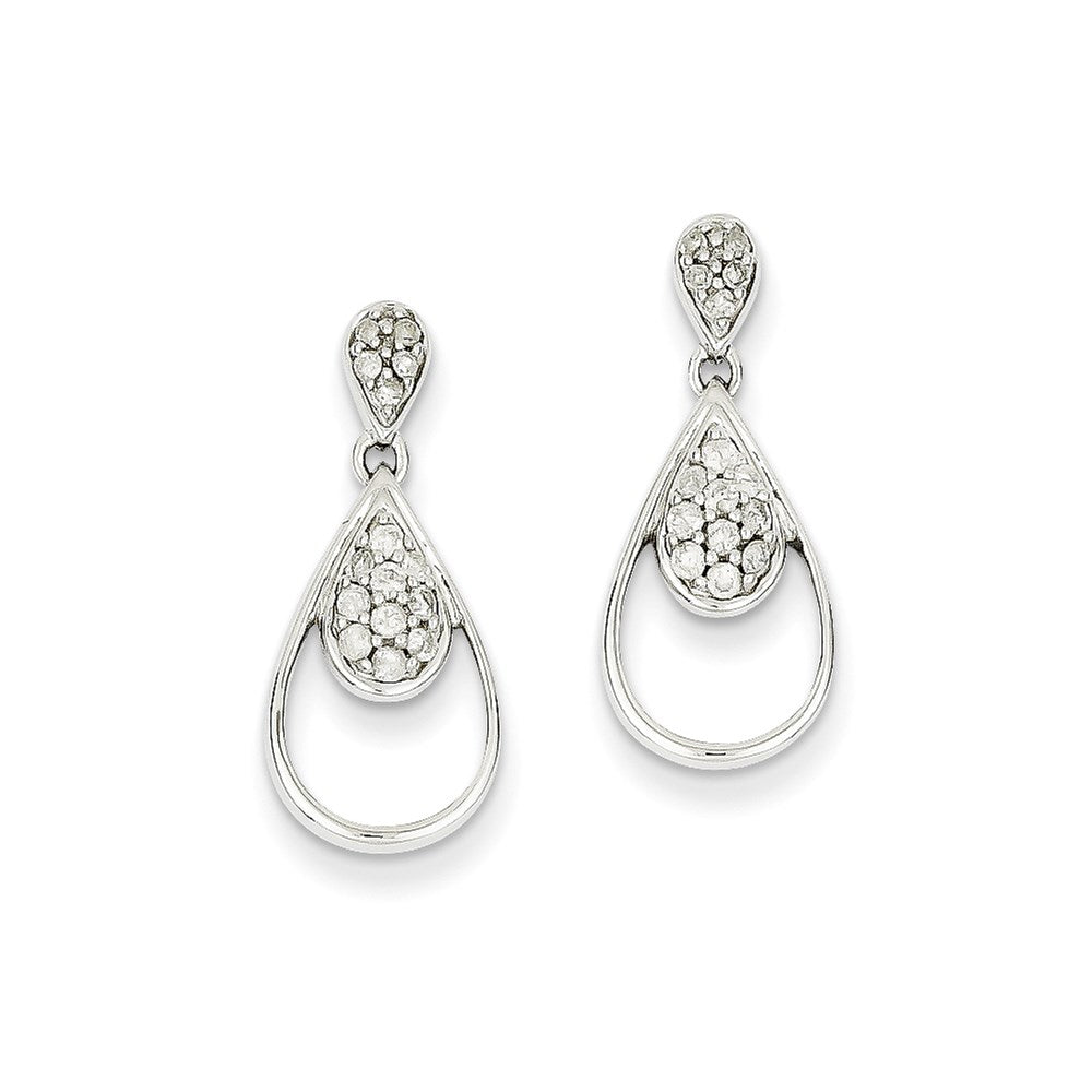 14k White Gold Dia Earrings