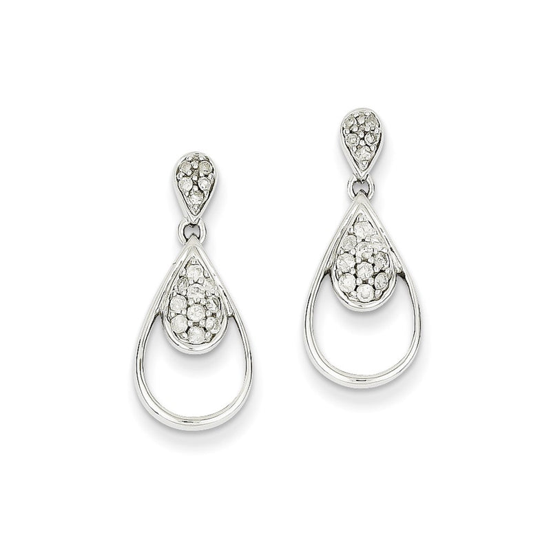 14k White Gold Dia Earrings