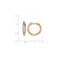 14k Yellow Gold Polished Real Diamond In and Out Hinged Hoop Earrings