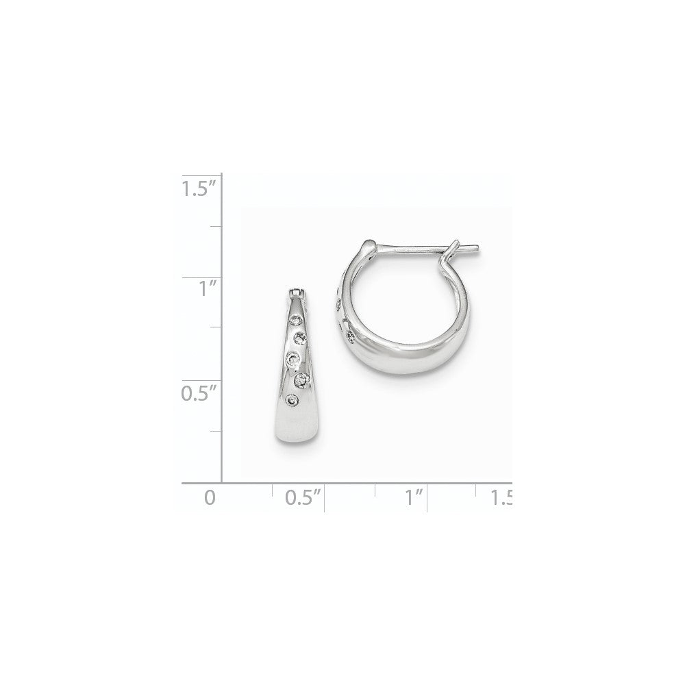 14K White Gold Real Diamond Earrings