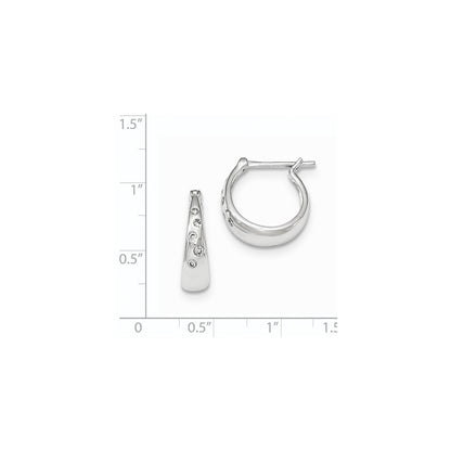 14K White Gold Real Diamond Earrings