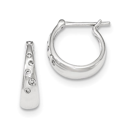 14K White Gold Real Diamond Earrings
