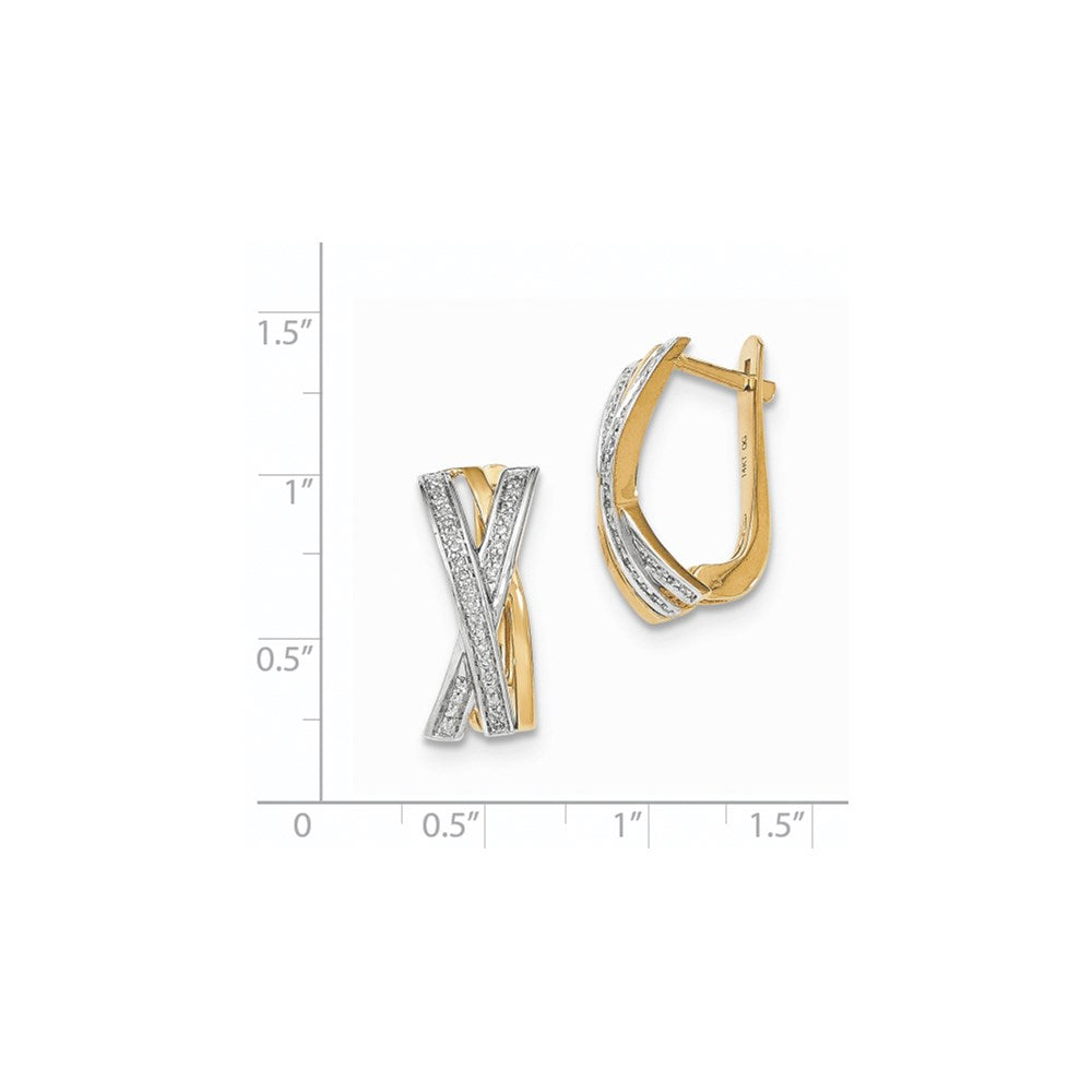 14k Yellow Gold Real Diamond Earrings