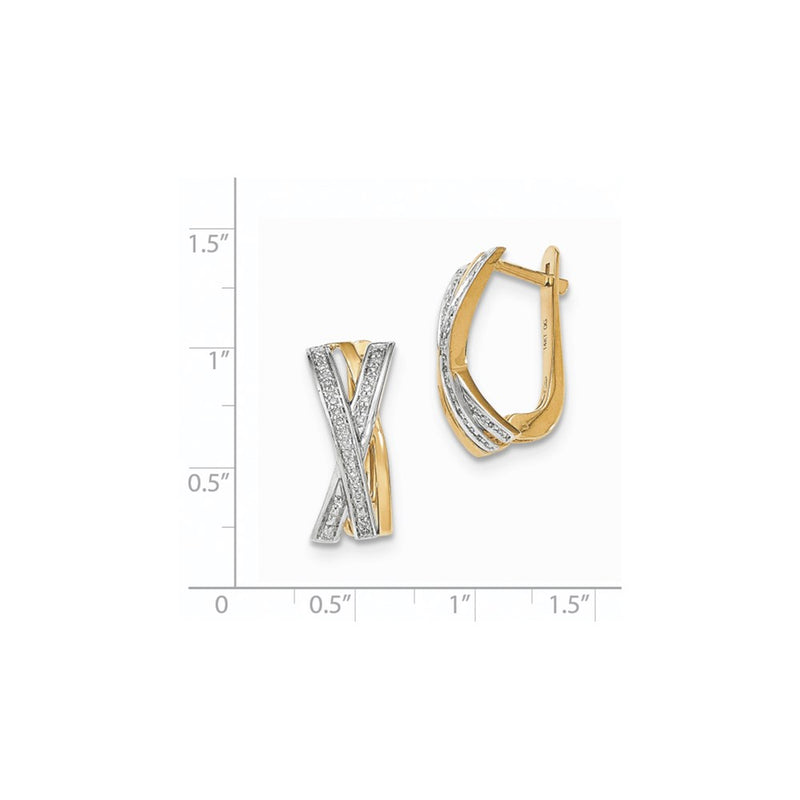 14k Yellow Gold Real Diamond Earrings