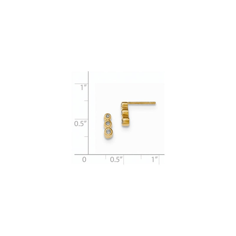 14k Yellow Gold Real Diamond Earrings