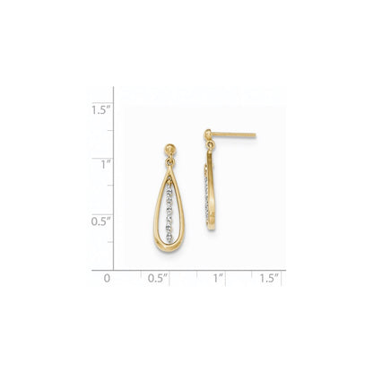 14k Yellow Gold Real Diamond Earrings