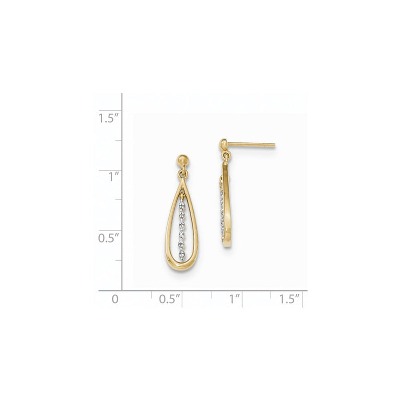14k Yellow Gold Real Diamond Earrings