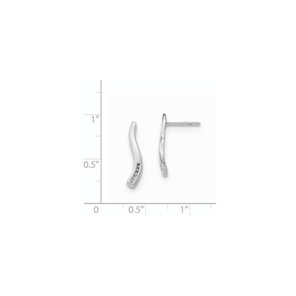 14k White Gold Real Diamond Earrings