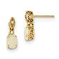 14k Yellow Gold w/ Austrian Opal & Real Diamond Earrings