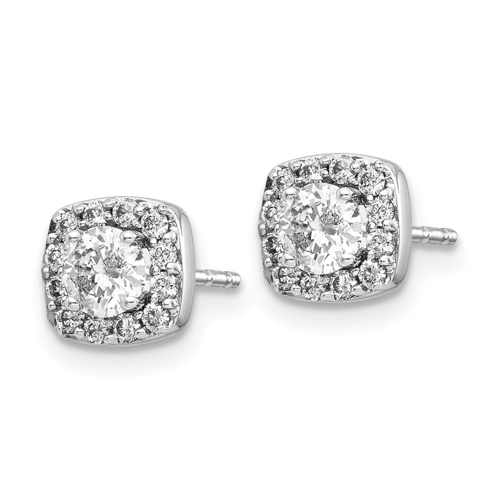14k White Gold Real Diamond Earrings