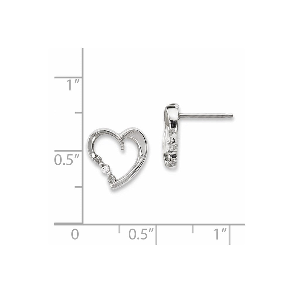 14k White Gold Real Diamond Earrings