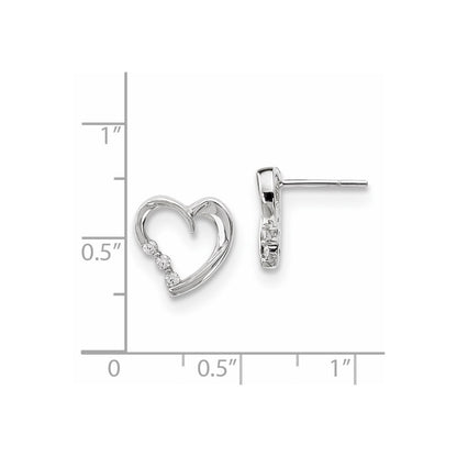 14k White Gold Real Diamond Earrings