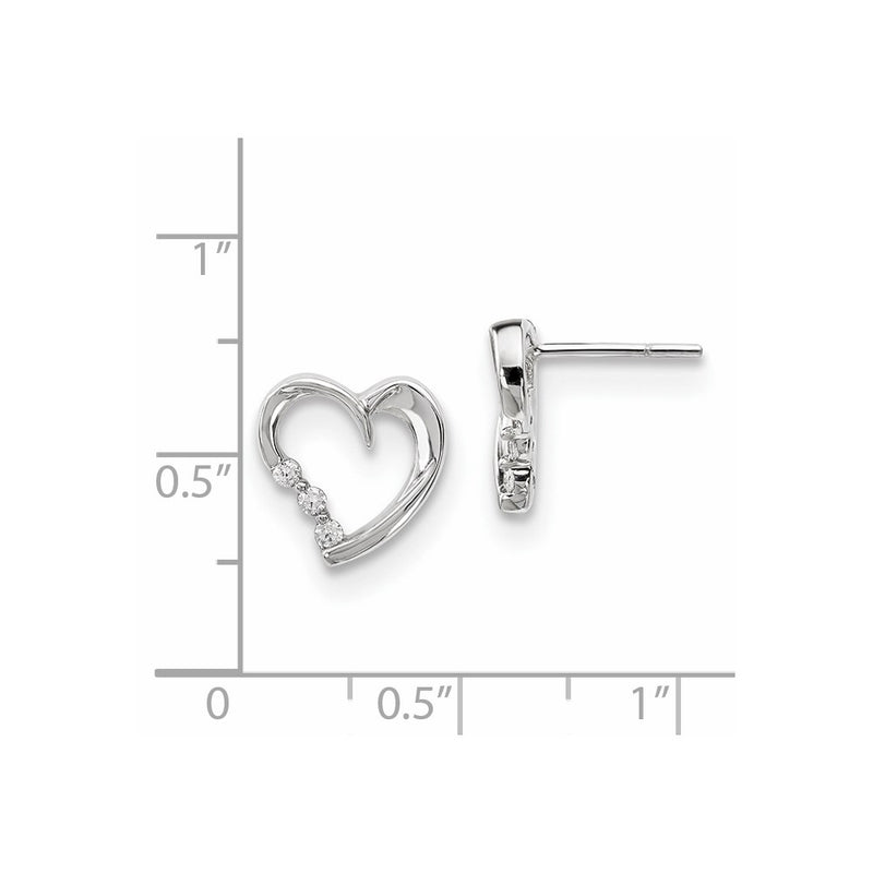 14k White Gold Real Diamond Earrings