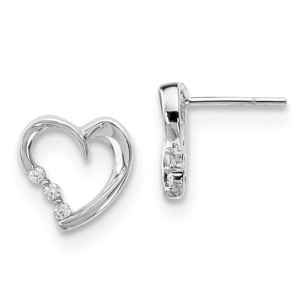 14k White Gold Real Diamond Earrings