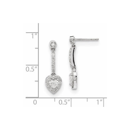 14k White Gold Real Diamond Earrings