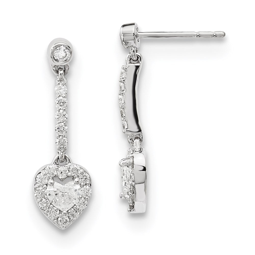 14k White Gold Real Diamond Earrings