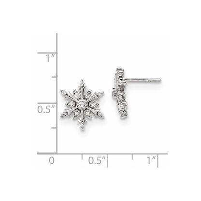 14k White Gold Real Diamond Earrings