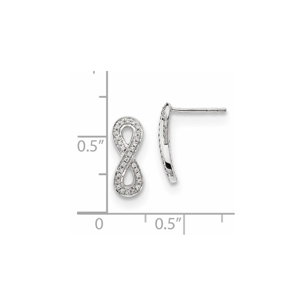 14k White Gold Real Diamond Earrings