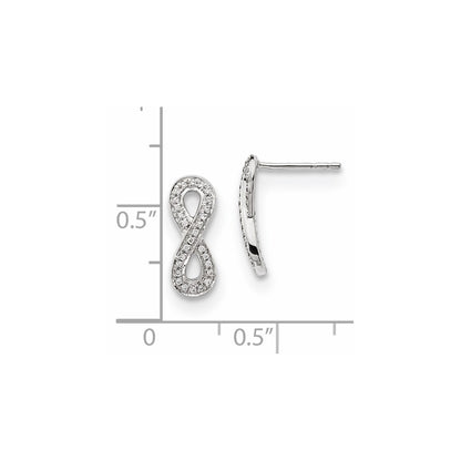 14k White Gold Real Diamond Earrings