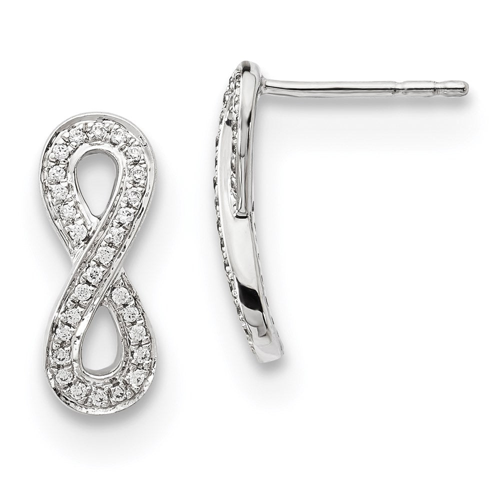 14k White Gold Real Diamond Earrings
