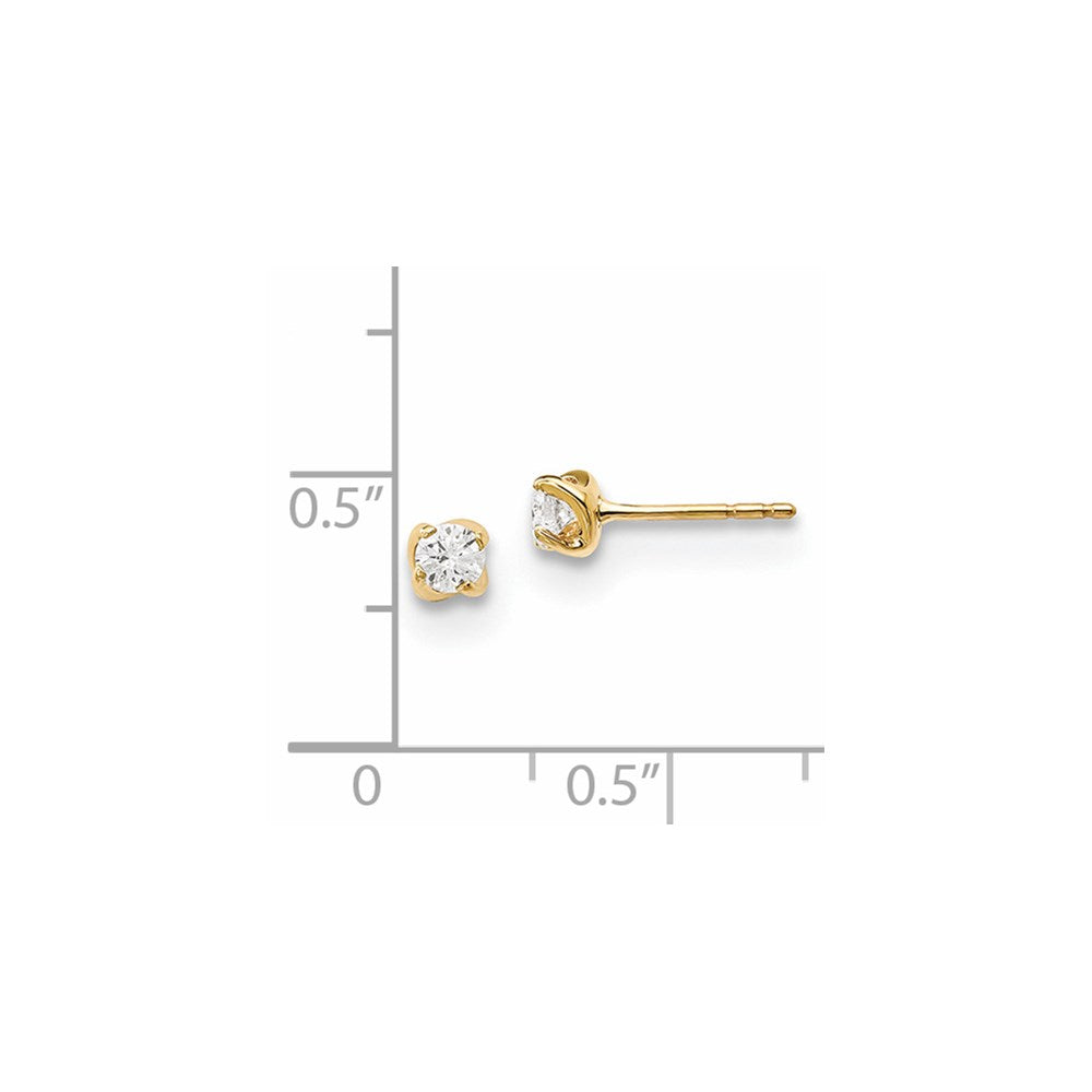 14k Yellow Gold Real Diamond Earrings