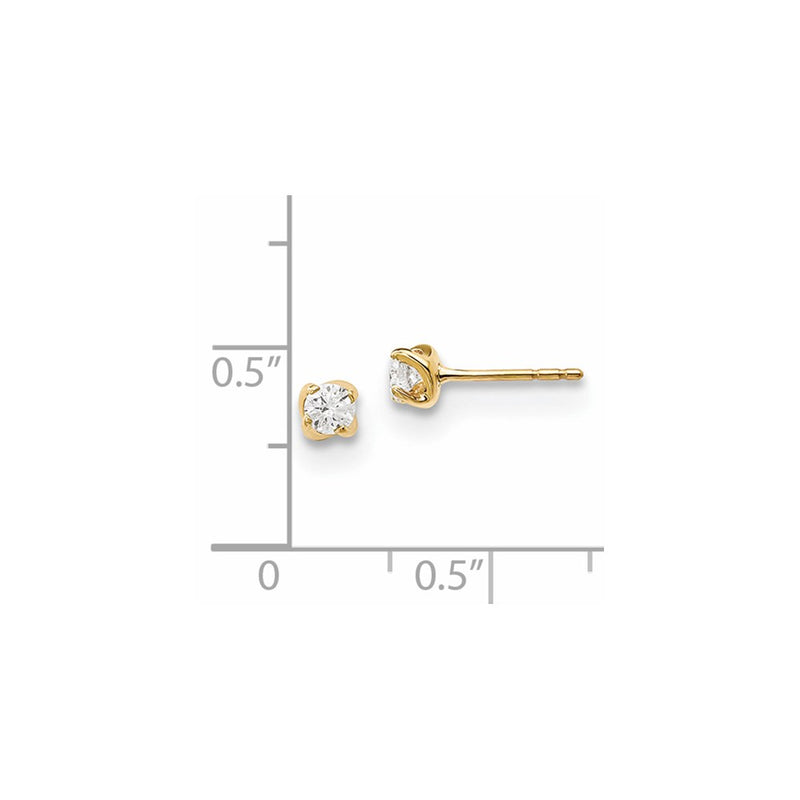 14k Yellow Gold Real Diamond Earrings