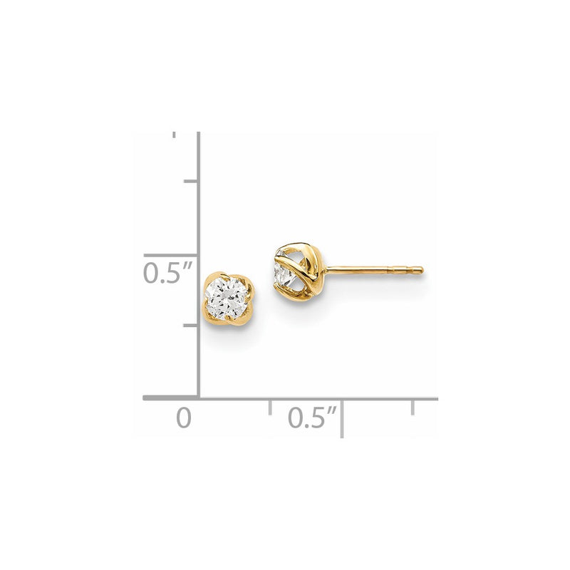 14k Yellow Gold Real Diamond Earrings