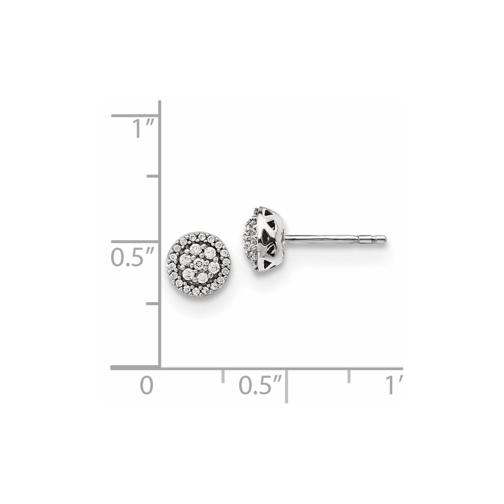 14k White Gold Real Diamond Earrings