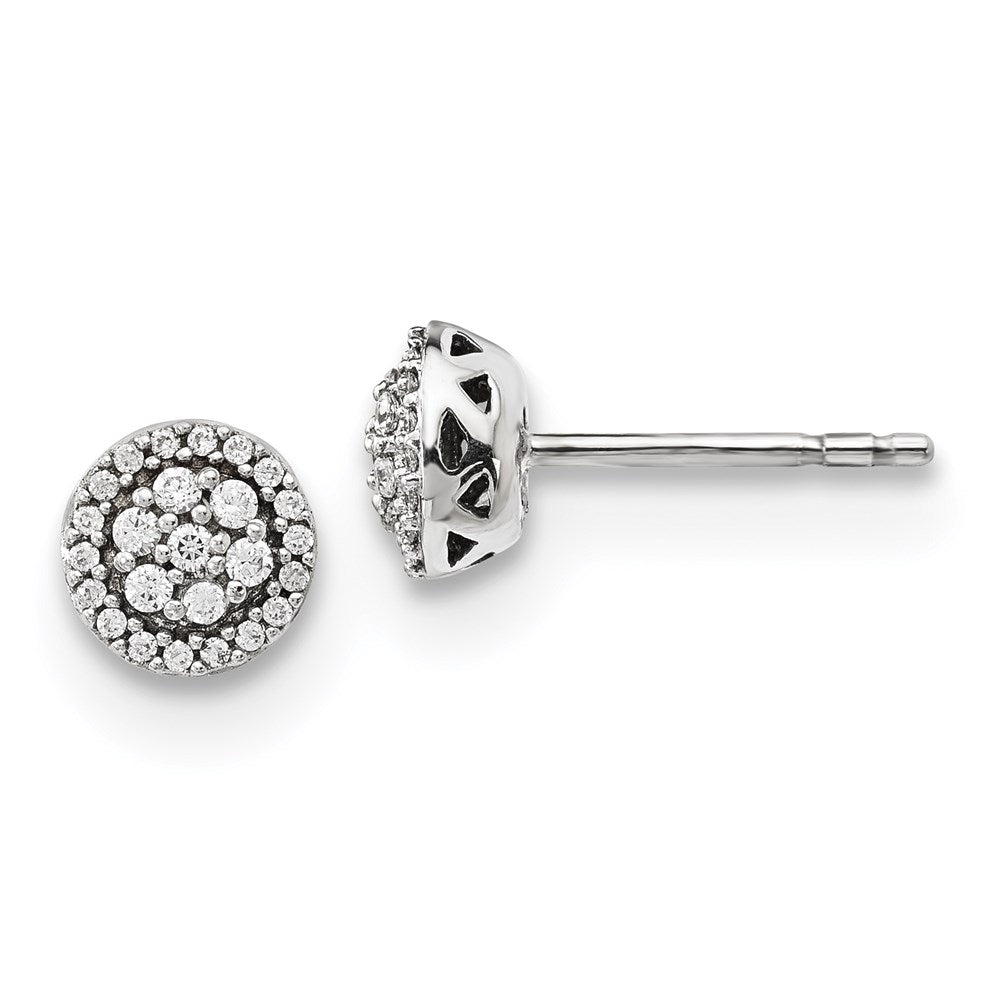 14k White Gold Real Diamond Earrings