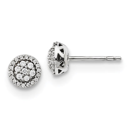 14k White Gold Real Diamond Earrings