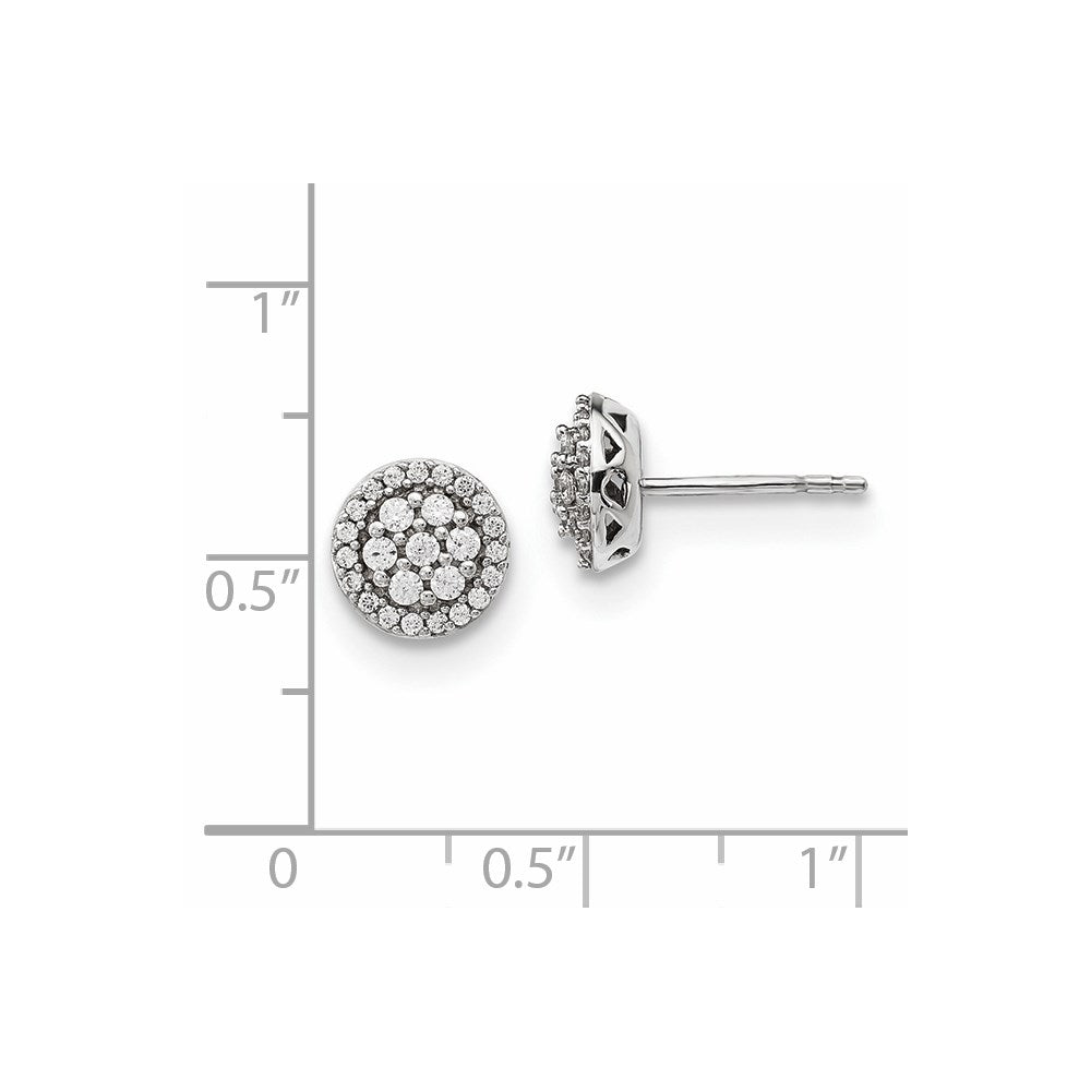 14k White Gold Real Diamond Earrings