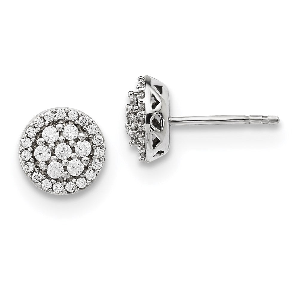 14k White Gold Real Diamond Earrings